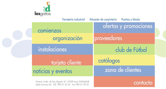 Página principal de la web