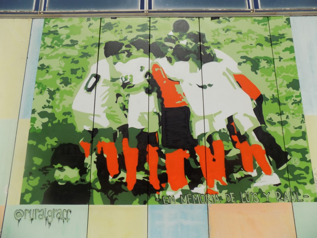 Mural en memoria de Luis Fraile y Raúl&nbsp;García