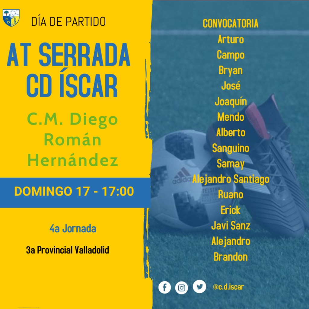 Convocatoria del Aficionado contra el Atlético&nbsp;Serrada