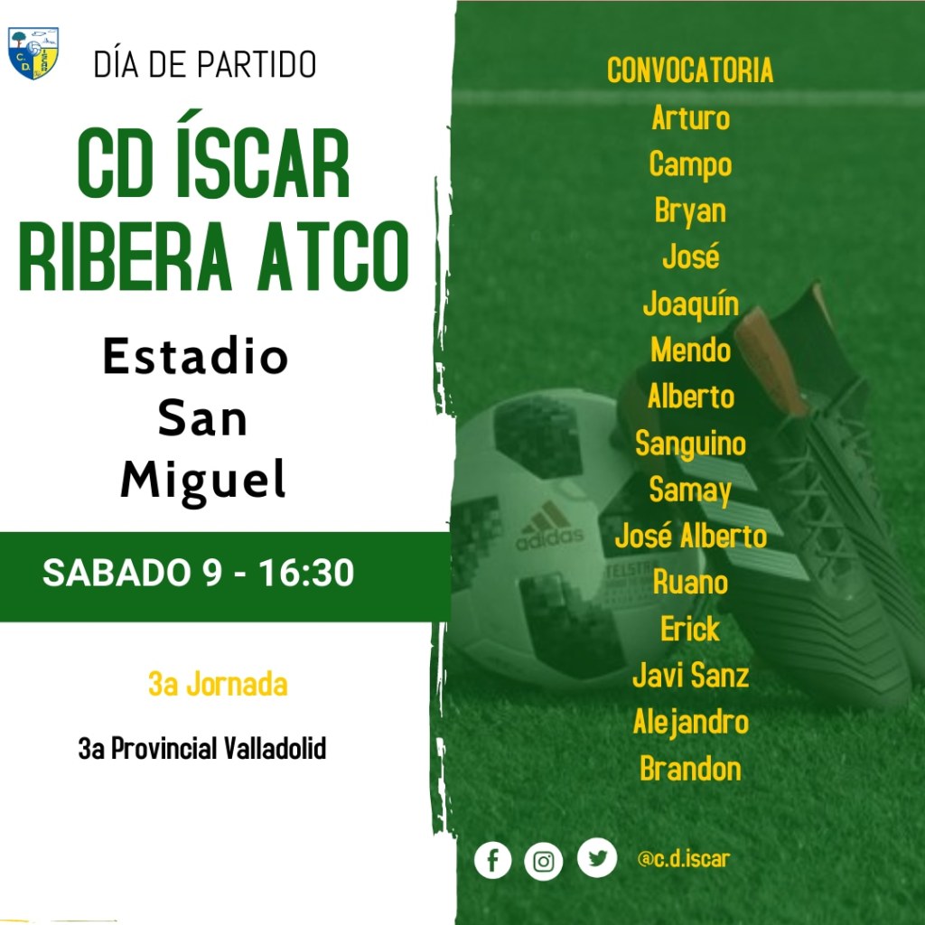 Convocatoria del Aficionado frente al Ribera&nbsp;Atlético