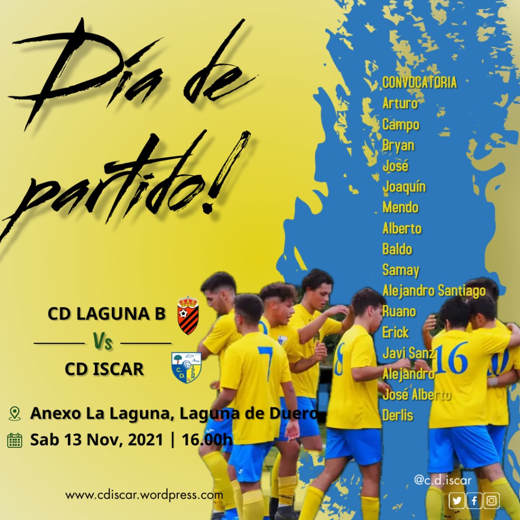 Convocatoria del C.D.Iscar Aficionado contra el C.D.Laguna&nbsp;«B»