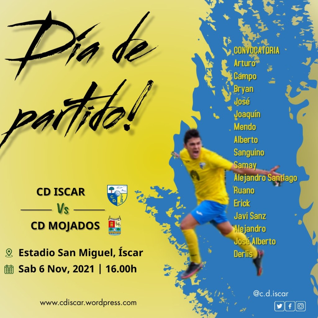 Convocatoria del C.D.Iscar Aficionado contra el C.D.Mojados&nbsp;«B»