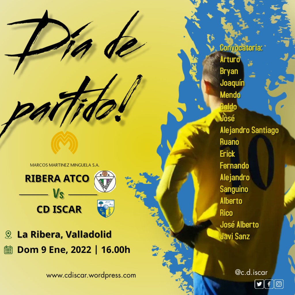 Convocatoria del C.D. Iscar Aficionado contra el Ribera&nbsp;Atlético