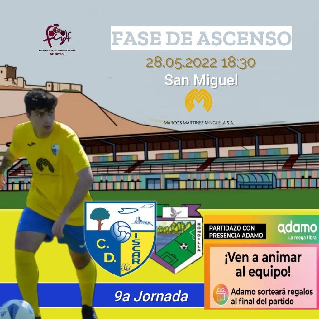 CD ÍSCAR – CD Juventud Rondilla, sábado 28 a las&nbsp;18:30h