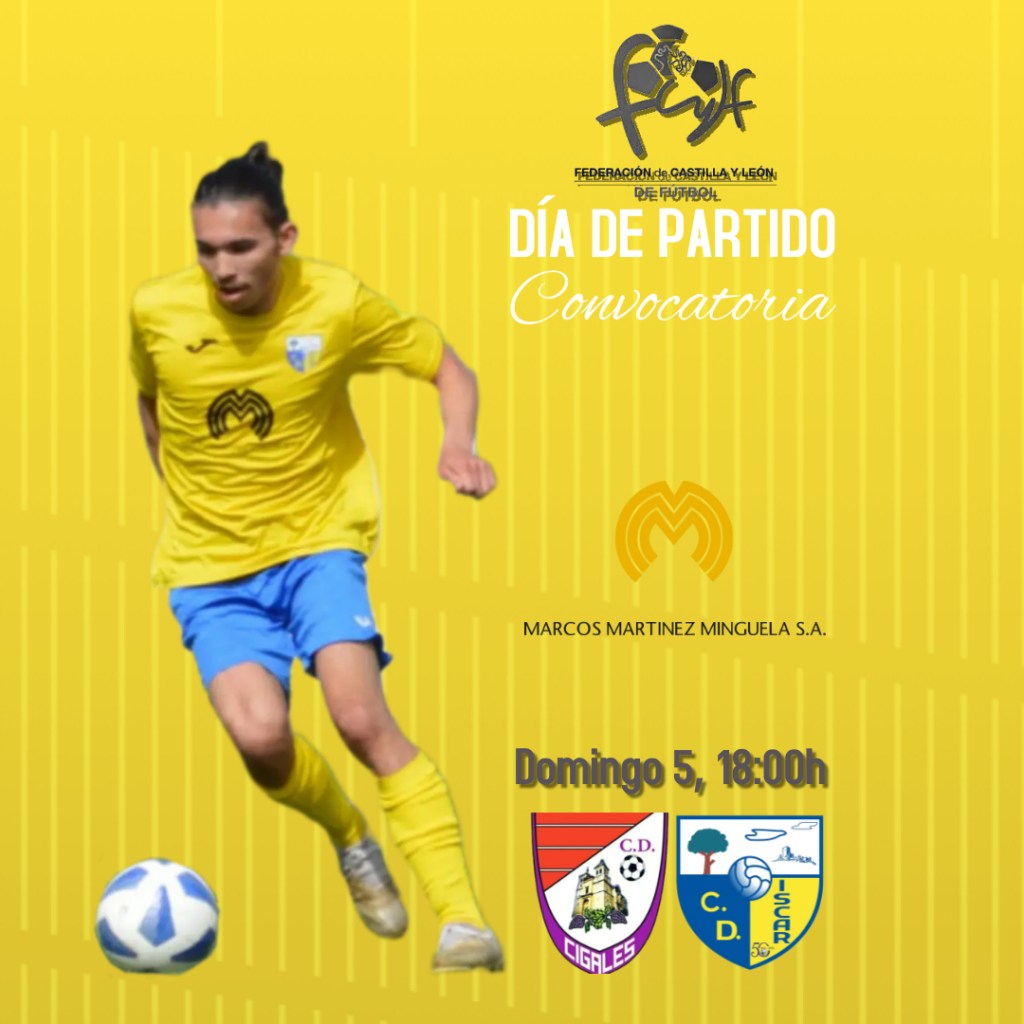 Convocatoria del C.D.Iscar Aficionado contra el&nbsp;Cigales