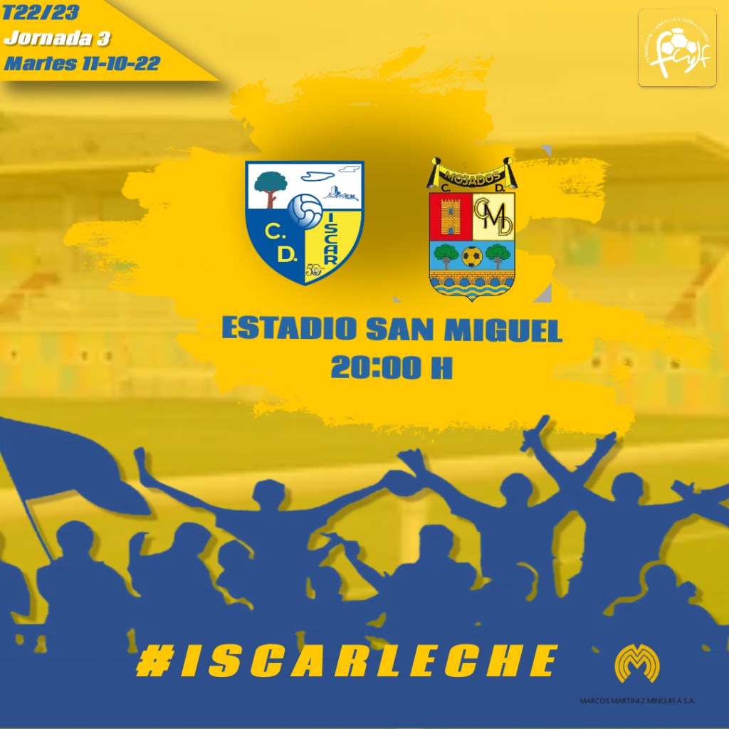 Hoy Jugamos: CD ISCAR – CD Mojados B a las&nbsp;20H
