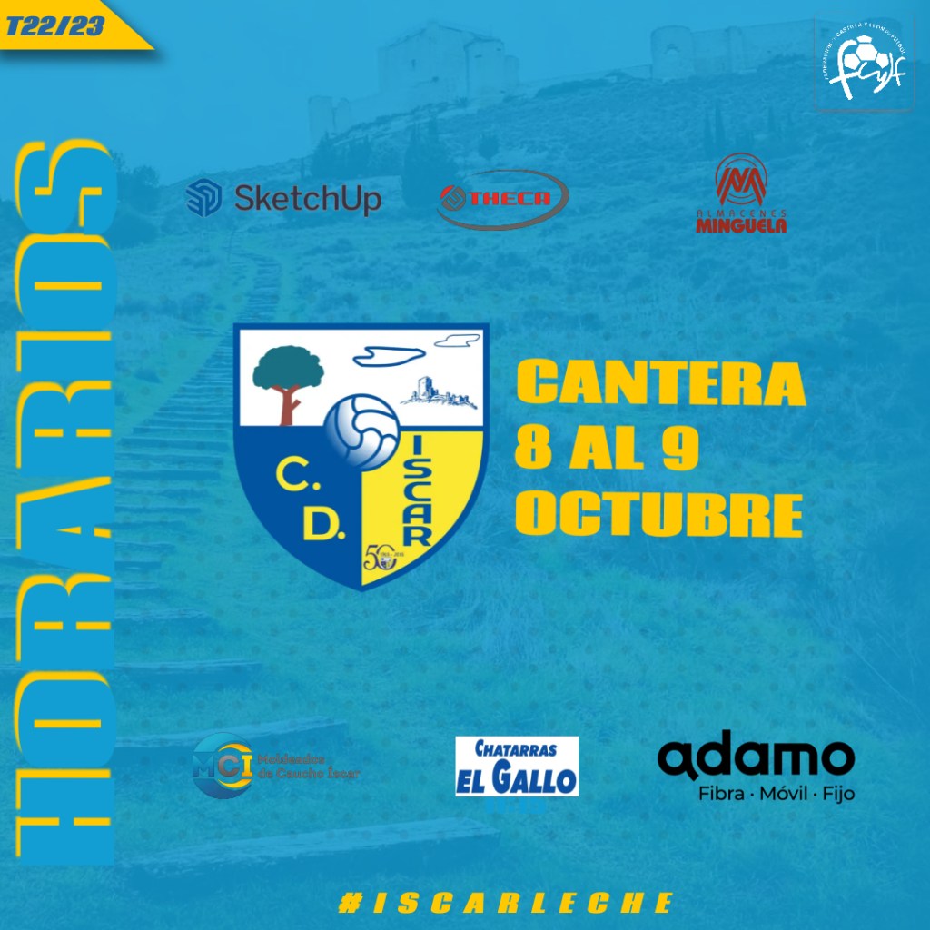 Horarios Cantera 8 y 9&nbsp;octubre