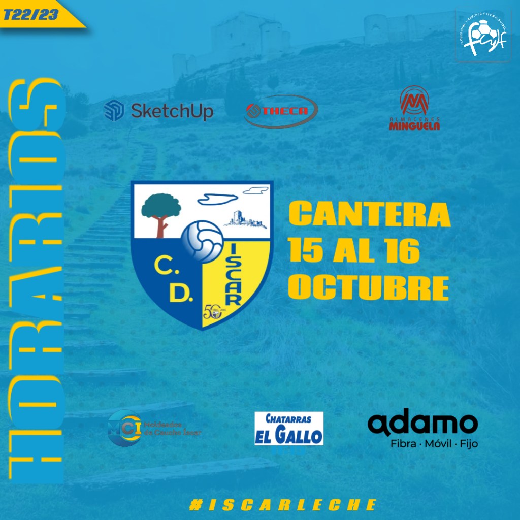Horarios Cantera 15 y 16&nbsp;octubre