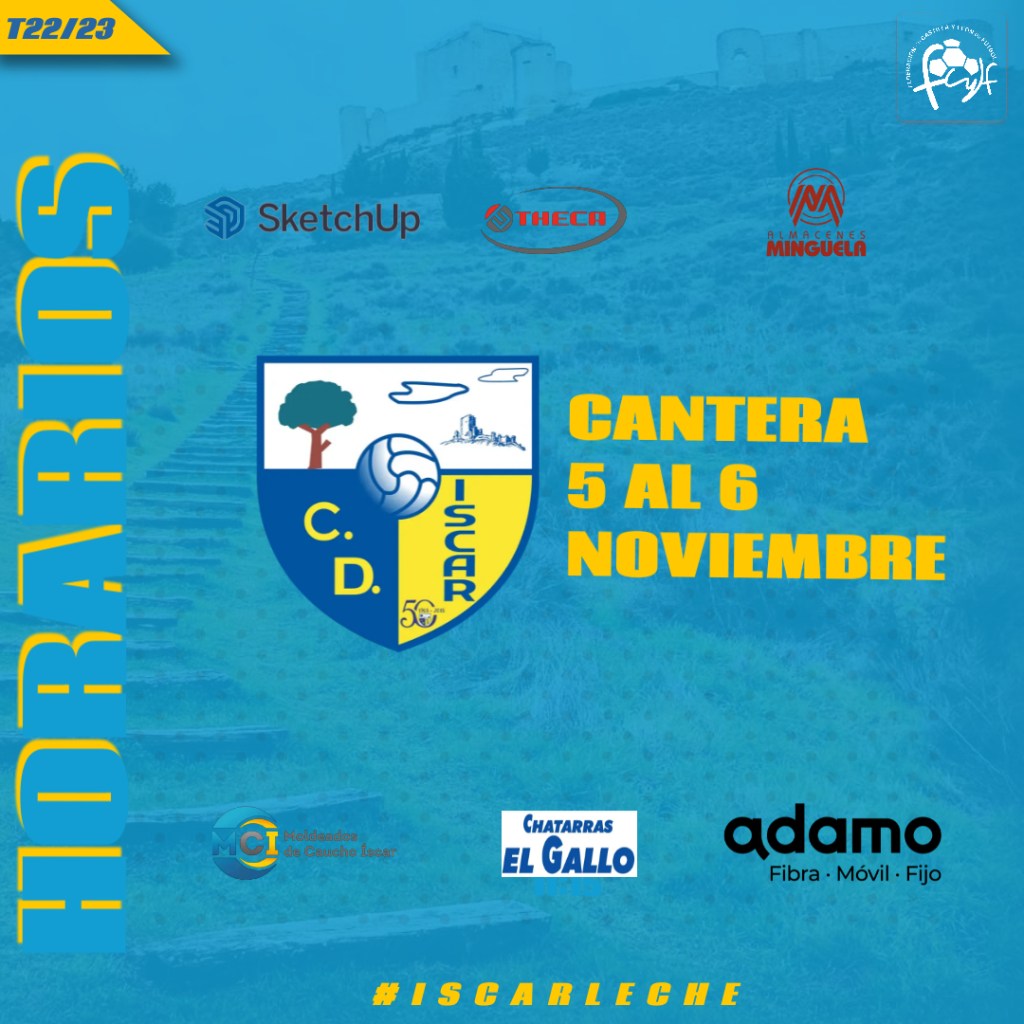 Horarios Cantera 5 y 6 de&nbsp;noviembre