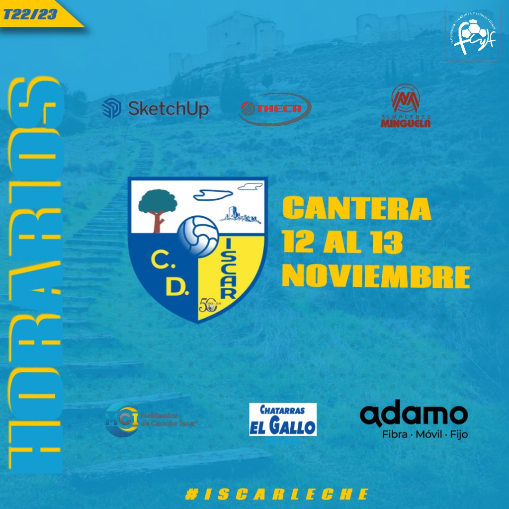 Horarios Cantera 12 y 13 de&nbsp;noviembre
