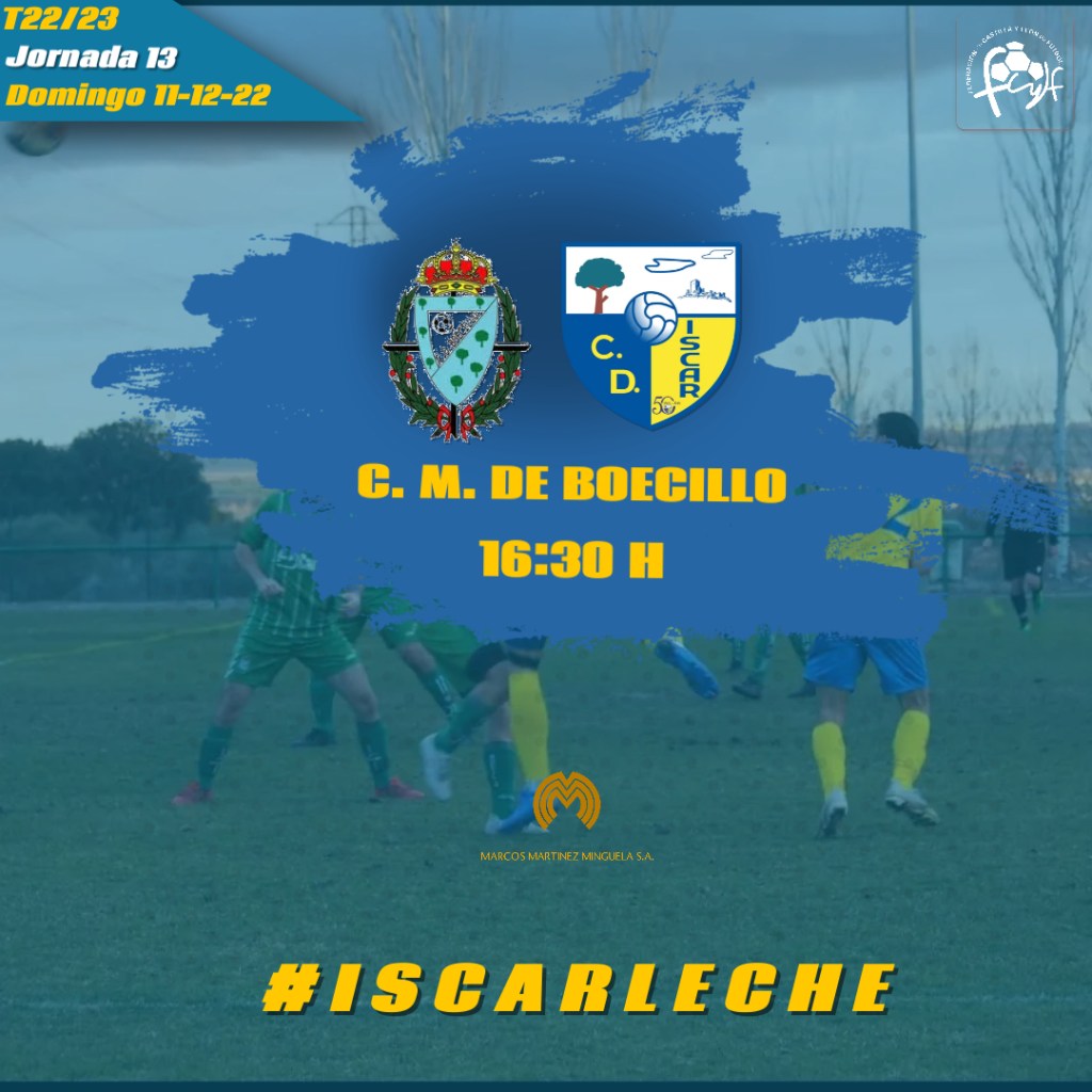 CD Boecillo B – CD ISCAR : Domingo a las&nbsp;16H30