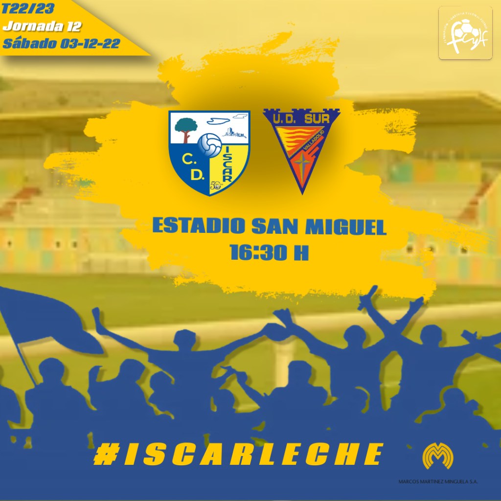 CD ISCAR – UD SUR B: Sábado a las&nbsp;16H30