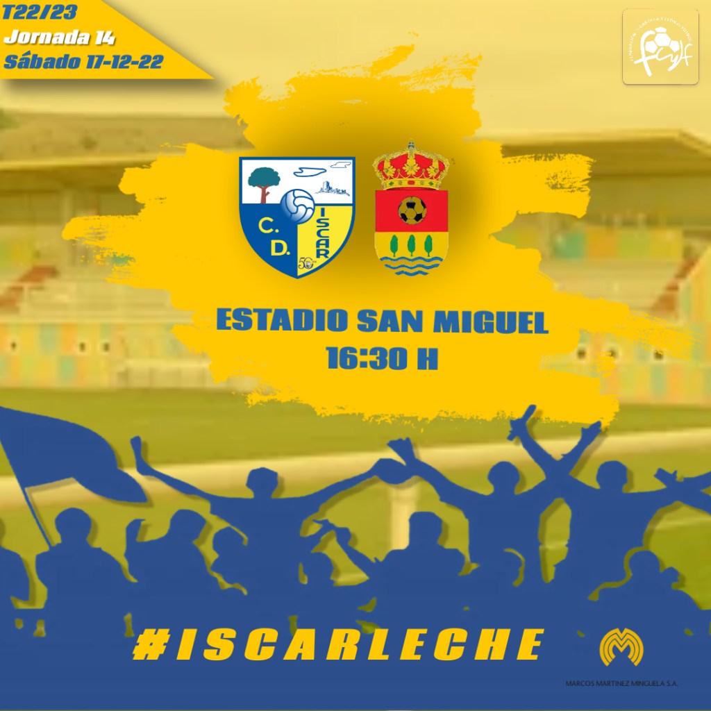 CD ISCAR – CD Unión Arroyo B: Sábado a las&nbsp;16H30