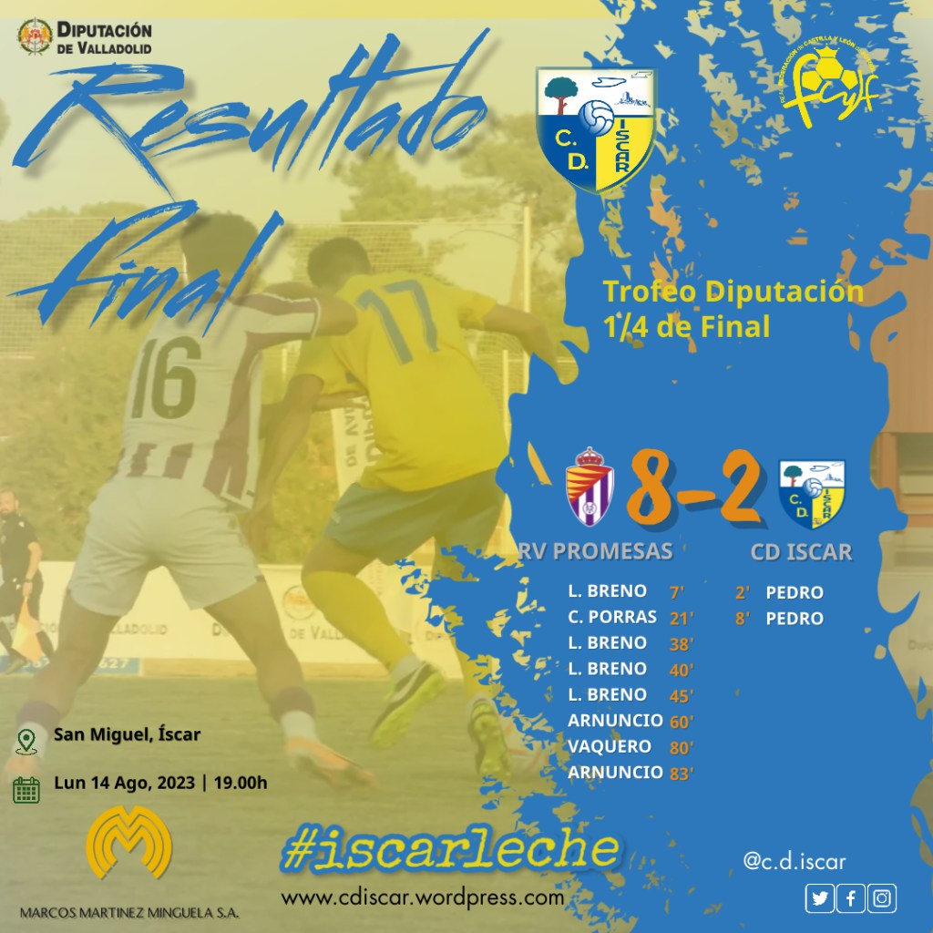XXIX Trofeo Diputación: CD ISCAR 2-8 RV&nbsp;PROMESAS