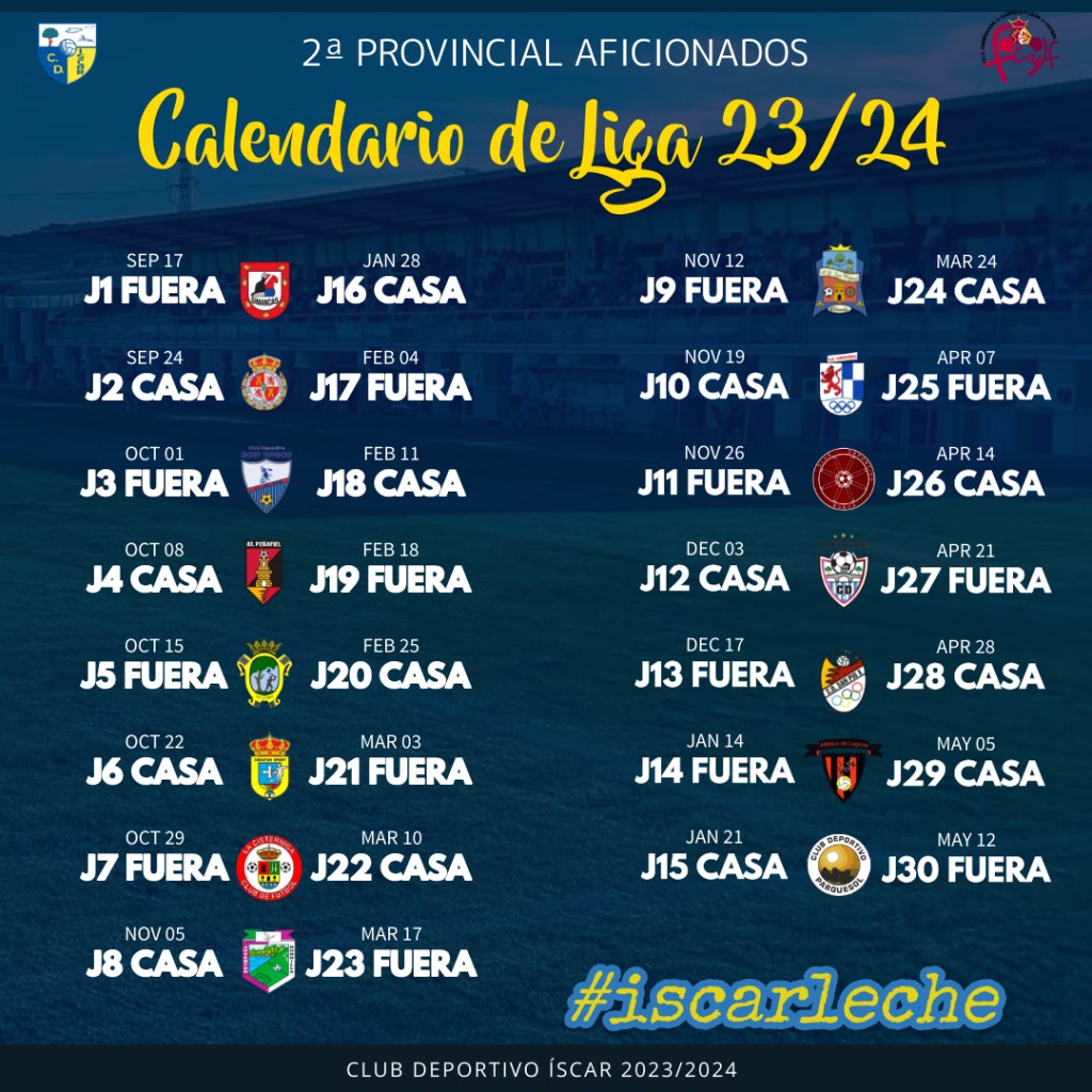 Calendario de Liga&nbsp;23/24