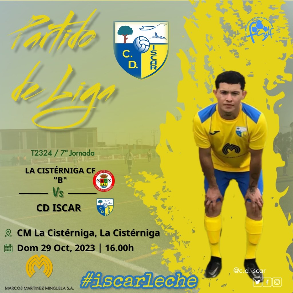 La Cistérniga B – CD Iscar. Domingo 29 a las&nbsp;16h