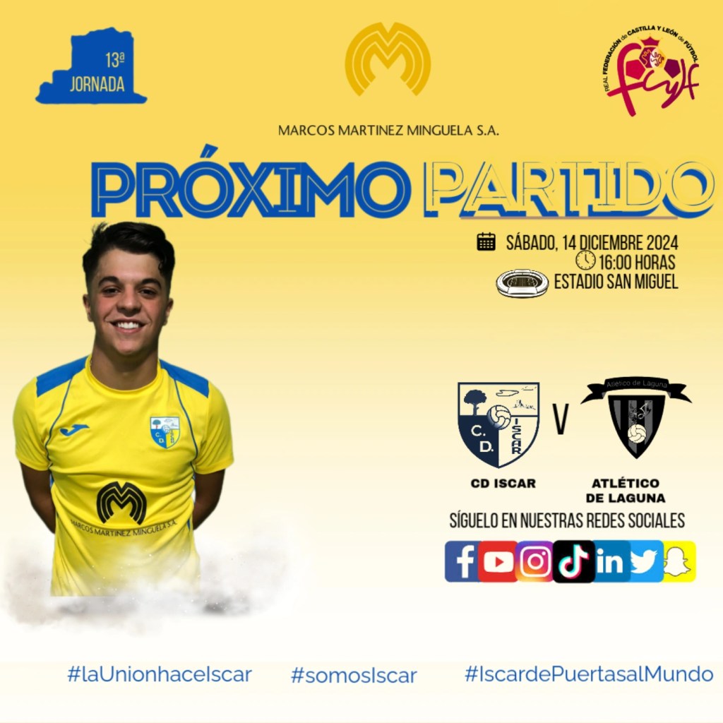Contra el Atlético de Laguna, sábado 14 de diciembre a las 16:00&nbsp;Horas