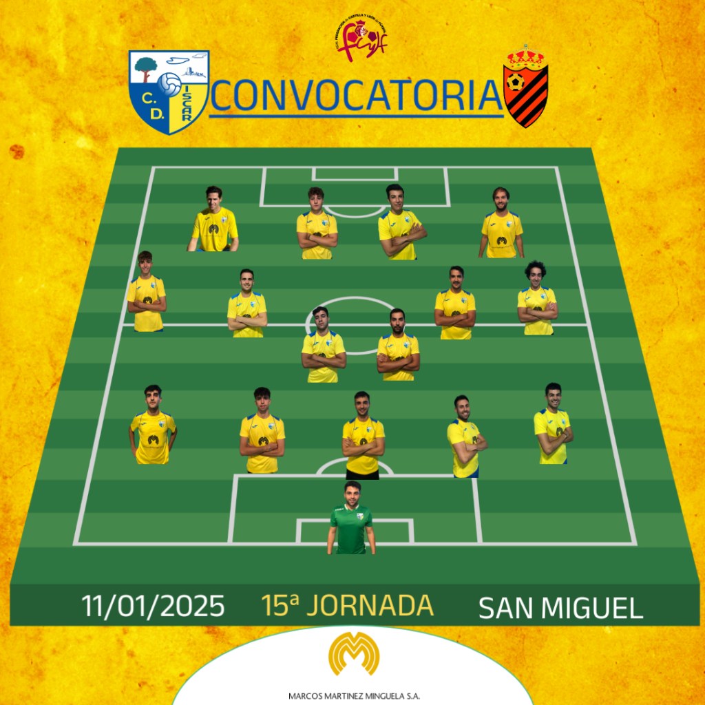 Convocatoria del C. D. ÍSCAR frente al C.D. Laguna&nbsp;B