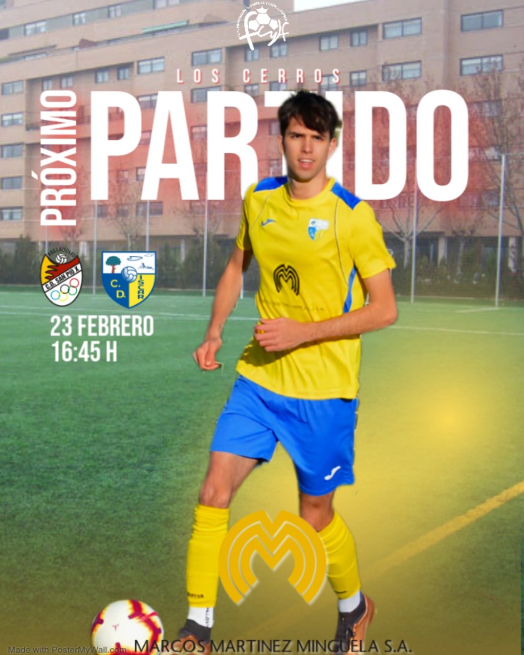 En Los Cerros, domingo 23 a las 16:45&nbsp;Horas
