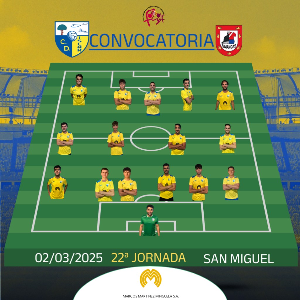 Convocatoria del C. D. ÍSCAR frente al&nbsp;Simancas