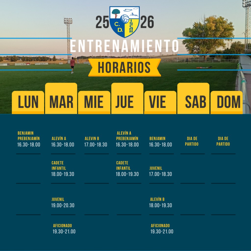 Horarios Entrenamiento