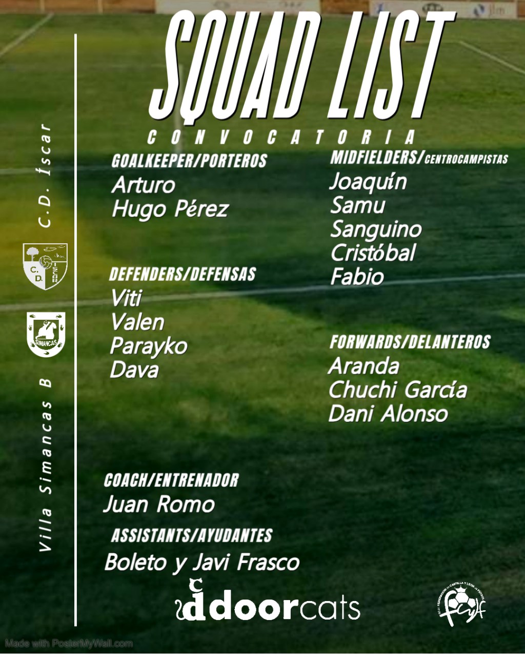 Convocatoria contra el&nbsp;Simancas