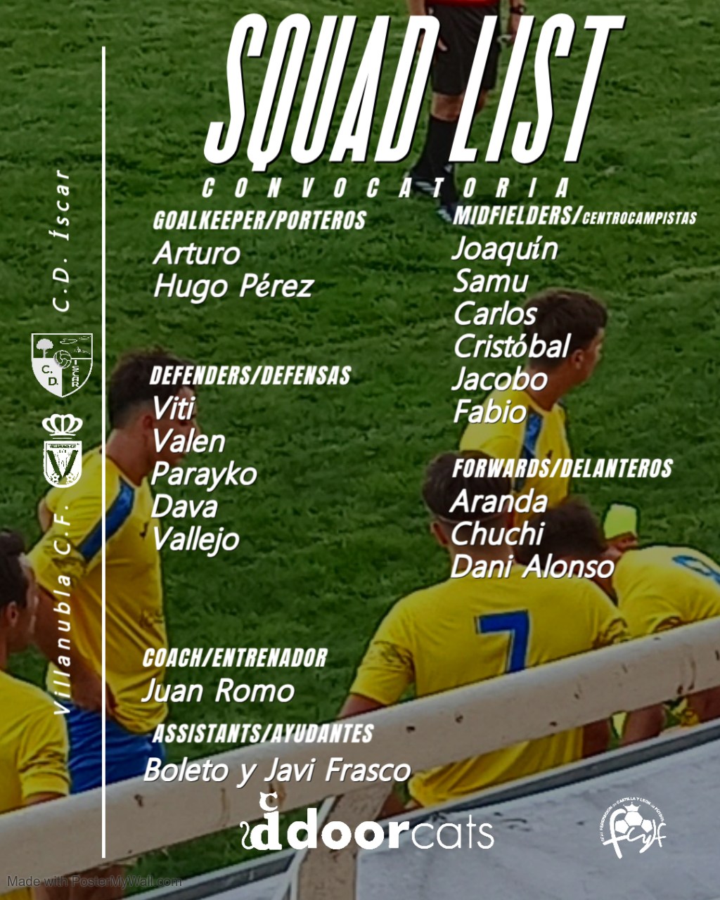 Convocatoria contra el Villanubla&nbsp;CF