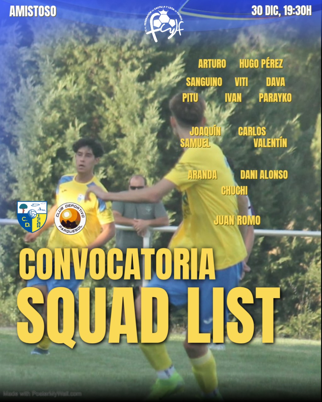 Convocatoria | Amistoso de&nbsp;Navidad