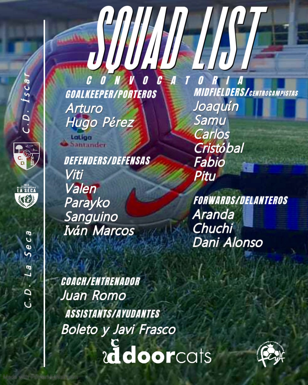 Convocatoria vs C.D. La&nbsp;Seca