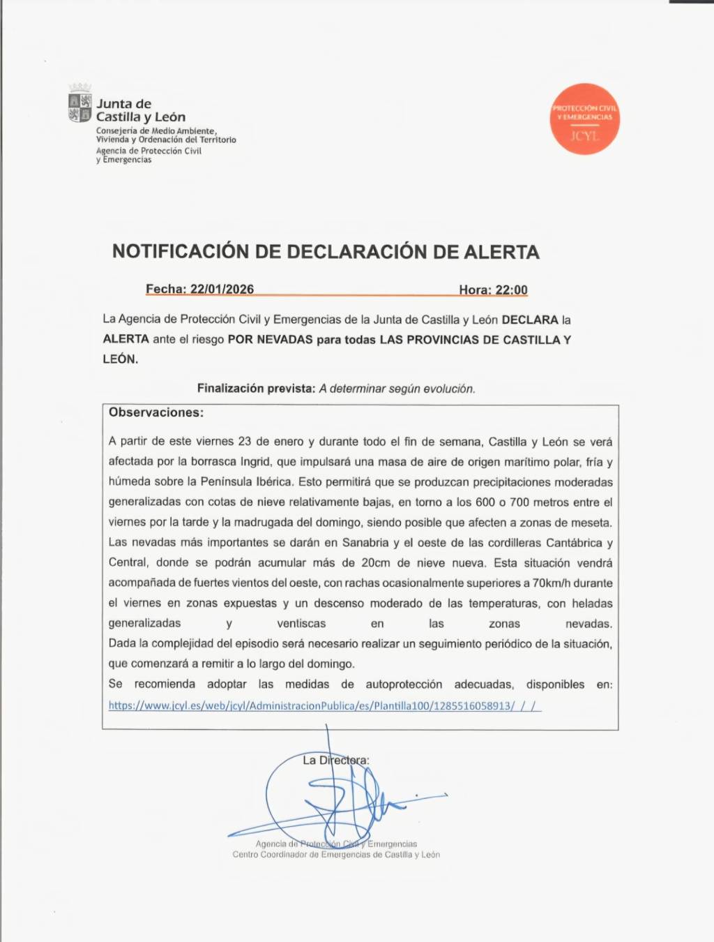 AVISO IMPORTANTE