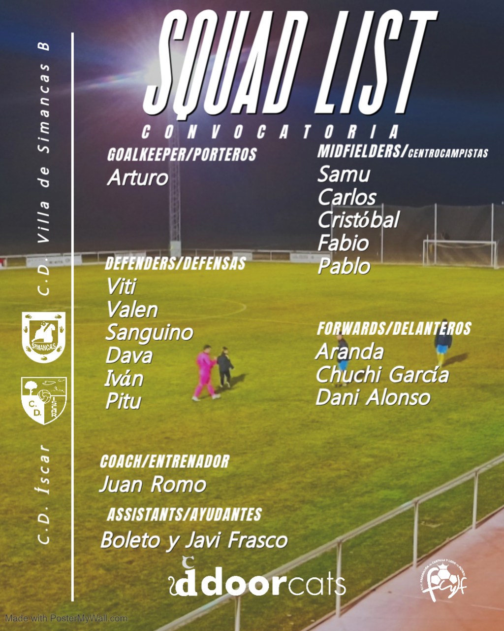 Convocatoria vs Villa de&nbsp;Simancas