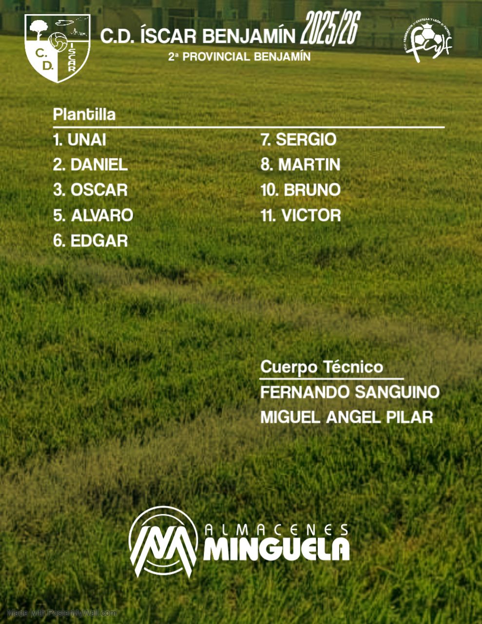 Plantilla Benjamín